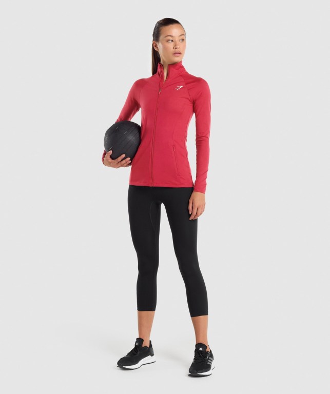 Chaquetas Gymshark Entrenamiento Zip Up Mujer Vino | GM6G2j2WxWx