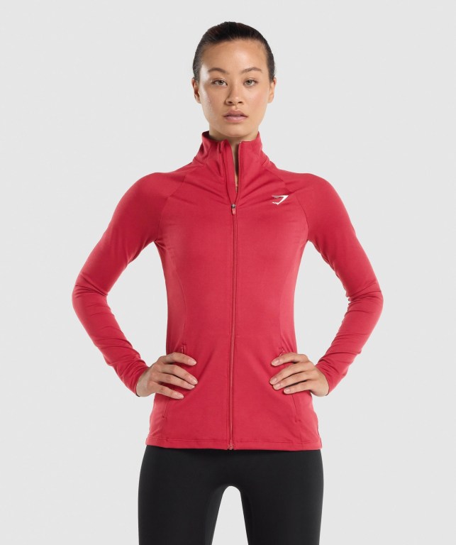 Chaquetas Gymshark Entrenamiento Zip Up Mujer Vino | GM6G2j2WxWx