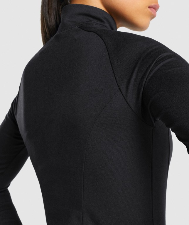 Chaquetas Gymshark Entrenamiento Zip Up Mujer Negros | ObPYWzbDkYY