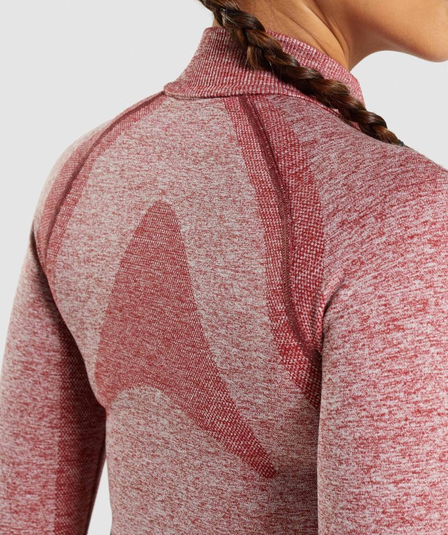 Chaquetas Gymshark Flex Zip Through Jacket Mujer Vino | xVBIAQkYZcZ