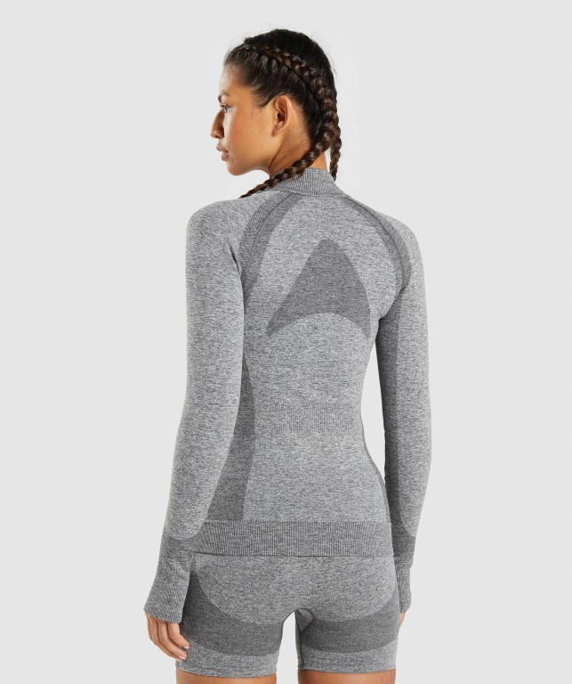 Chaquetas Gymshark Flex Zip Through Jacket Mujer Grises | yy6td5tlbTX