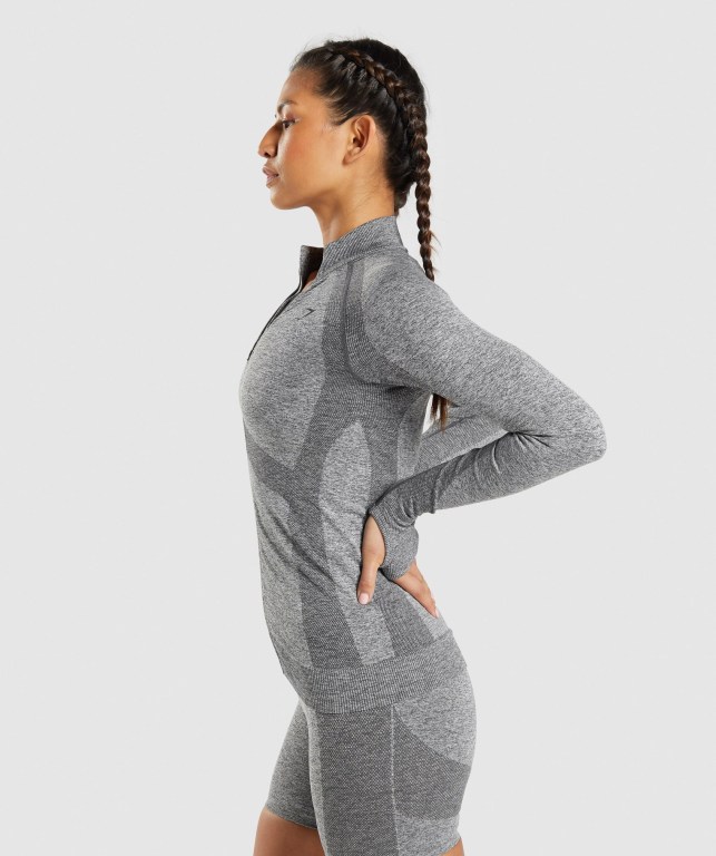 Chaquetas Gymshark Flex Zip Through Jacket Mujer Grises | yy6td5tlbTX