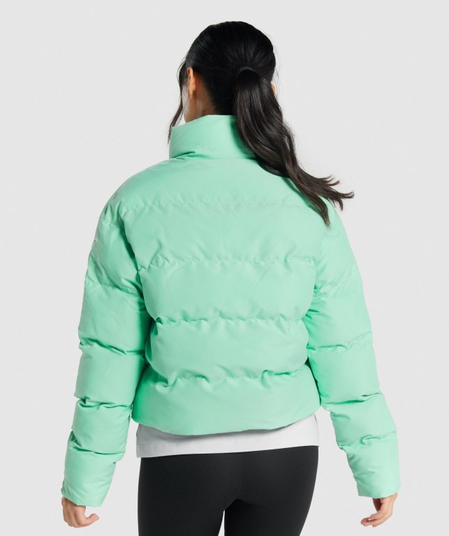 Chaquetas Gymshark Puffer Jacket Mujer Verdes | MAgGGsBQOcH