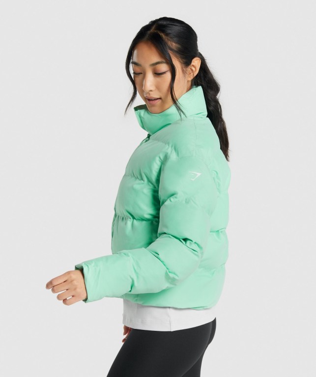 Chaquetas Gymshark Puffer Jacket Mujer Verdes | MAgGGsBQOcH