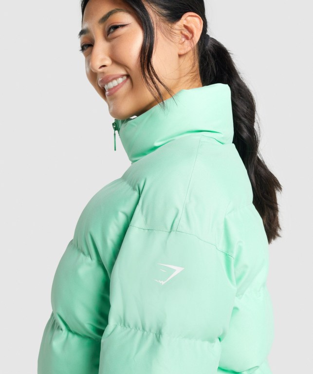 Chaquetas Gymshark Puffer Jacket Mujer Verdes | MAgGGsBQOcH