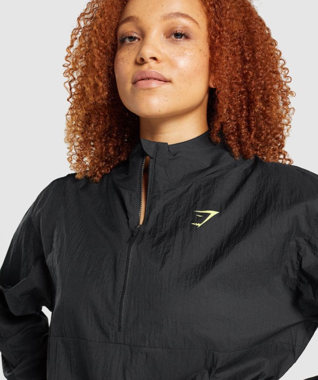 Chaquetas Gymshark Pulse Woven Jacket Mujer Negros | OwYszWDrgfk