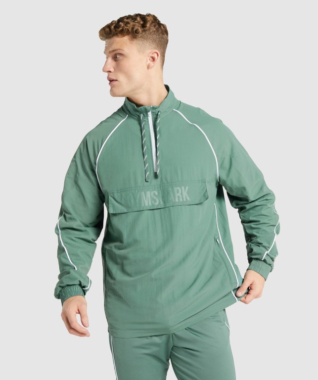 Chaquetas Gymshark Recess Ligeros Jacket Hombre Verdes | pkvS8kWu2tW