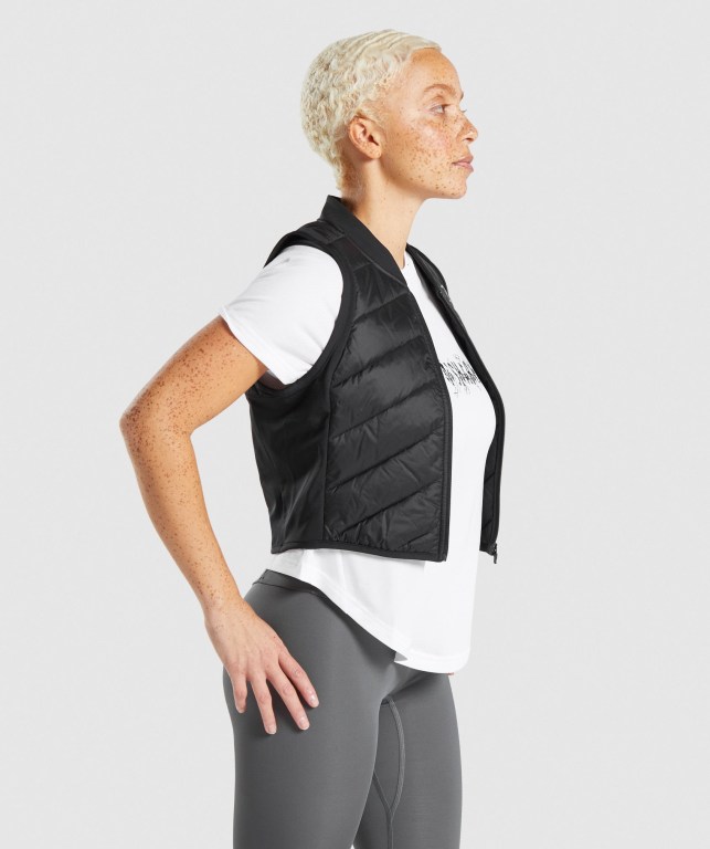 Chaquetas Gymshark Speed Gilet Mujer Negros | GsiUSot2qKg