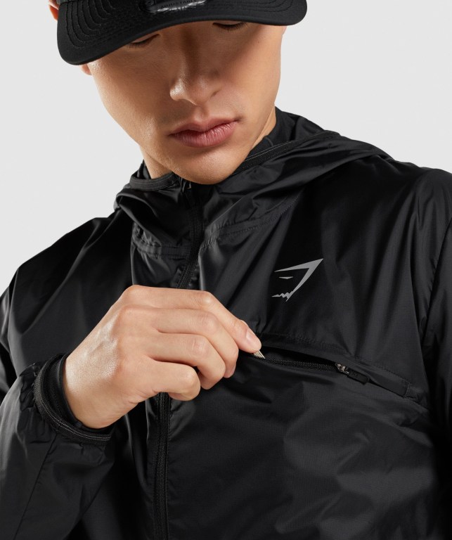 Chaquetas Gymshark Speed Jacket Hombre Negros | T3d4Ay4n1U4