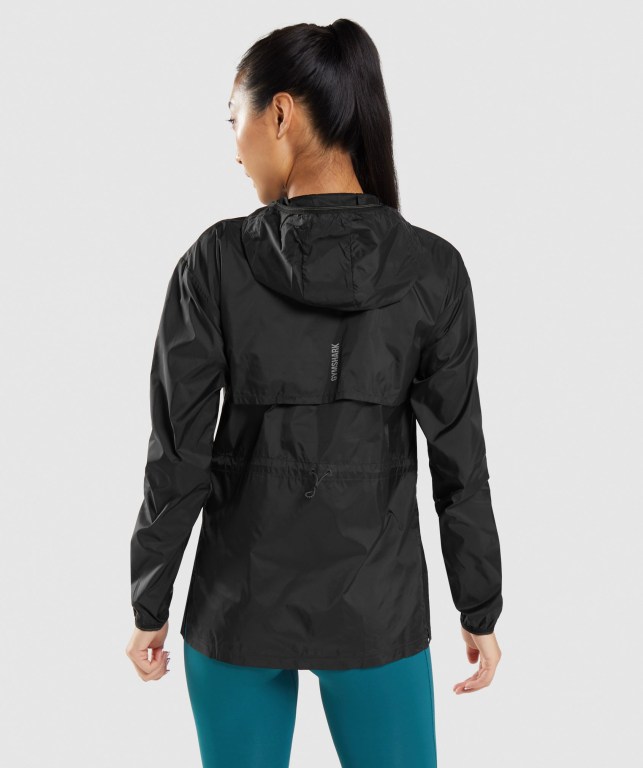 Chaquetas Gymshark Speed Windbreaker Mujer Negros | Oify16VmdHY