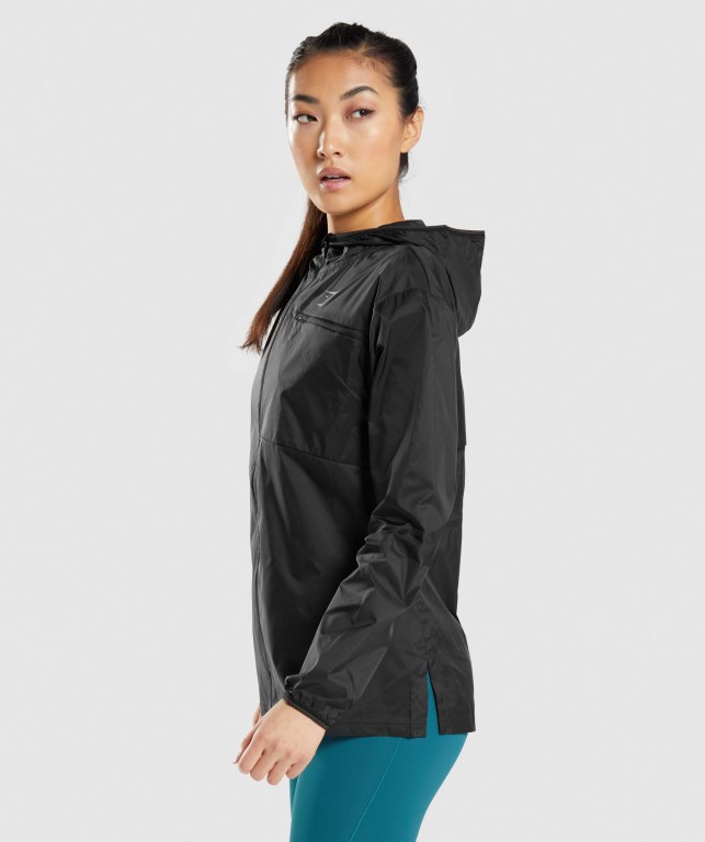 Chaquetas Gymshark Speed Windbreaker Mujer Negros | Oify16VmdHY