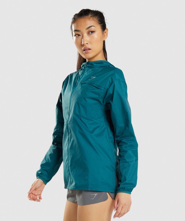 Chaquetas Gymshark Speed Windbreaker Mujer Turquesa | jVq5zikKr8s