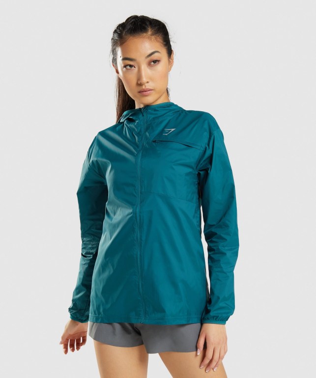 Chaquetas Gymshark Speed Windbreaker Mujer Turquesa | jVq5zikKr8s