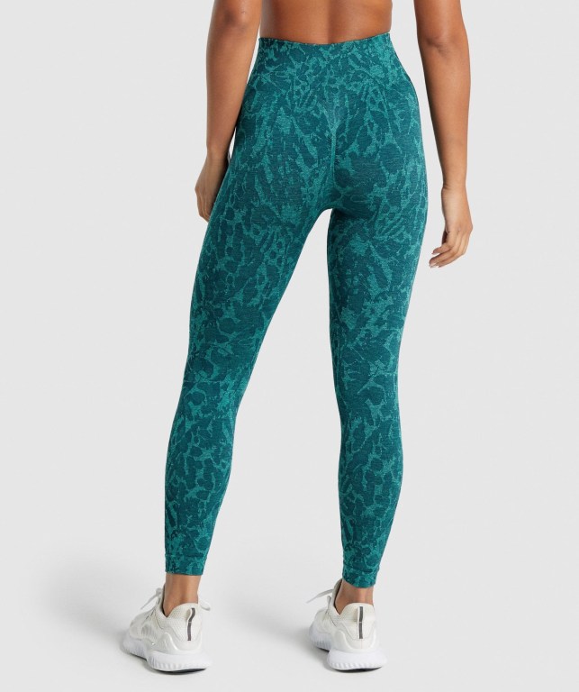 Leggins Gymshark Adapt Animal Seamless Mujer Turquesa | hocu6x4ydot