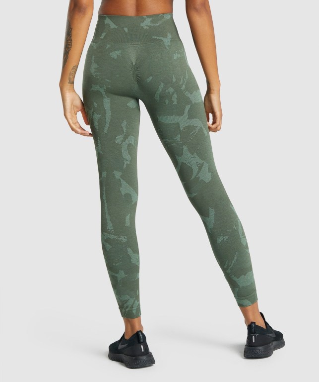 Leggins Gymshark Adapt Camo Seamless Mujer Verdes | 2LBOpn3TUFb