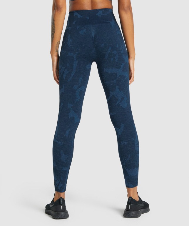 Leggins Gymshark Adapt Camo Seamless Mujer Azul Marino | I8rrZ3YpMNS