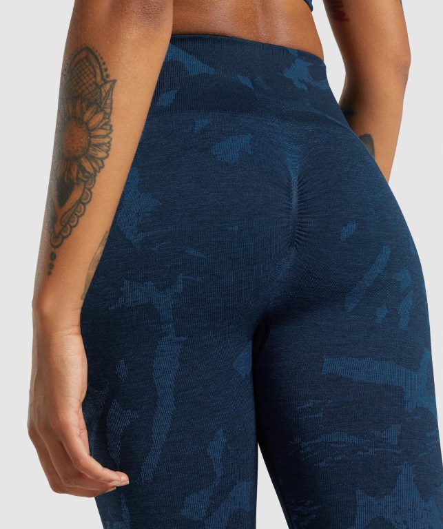 Leggins Gymshark Adapt Camo Seamless Mujer Azul Marino | I8rrZ3YpMNS