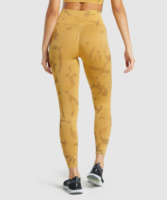 Leggins Gymshark Adapt Camo Seamless Mujer Amarillos | QwO6L1jlaNU