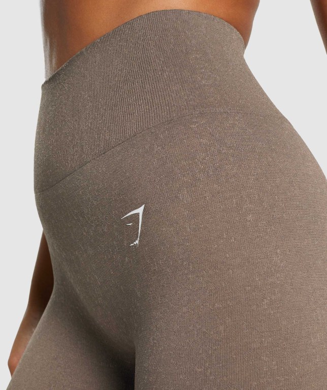 Leggins Gymshark Adapt Fleck Seamless Mujer Marrom | uL1GewfVyR5