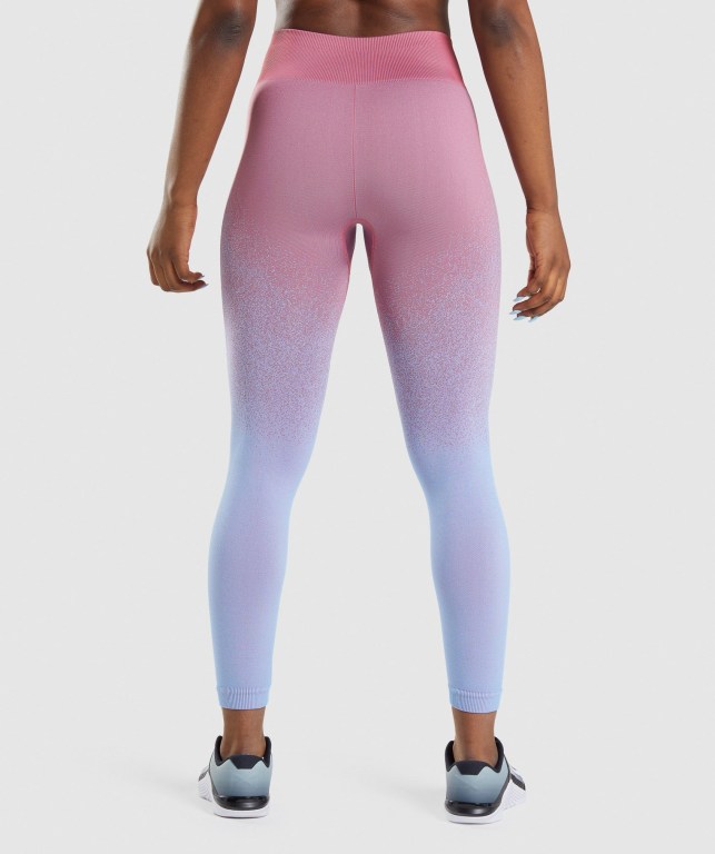 Leggins Gymshark Adapt Ombre Seamless Mujer Rosas Rosas Azules Claro | S79CR3X3dtD