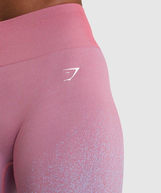 Leggins Gymshark Adapt Ombre Seamless Mujer Rosas Rosas Azules Claro | S79CR3X3dtD