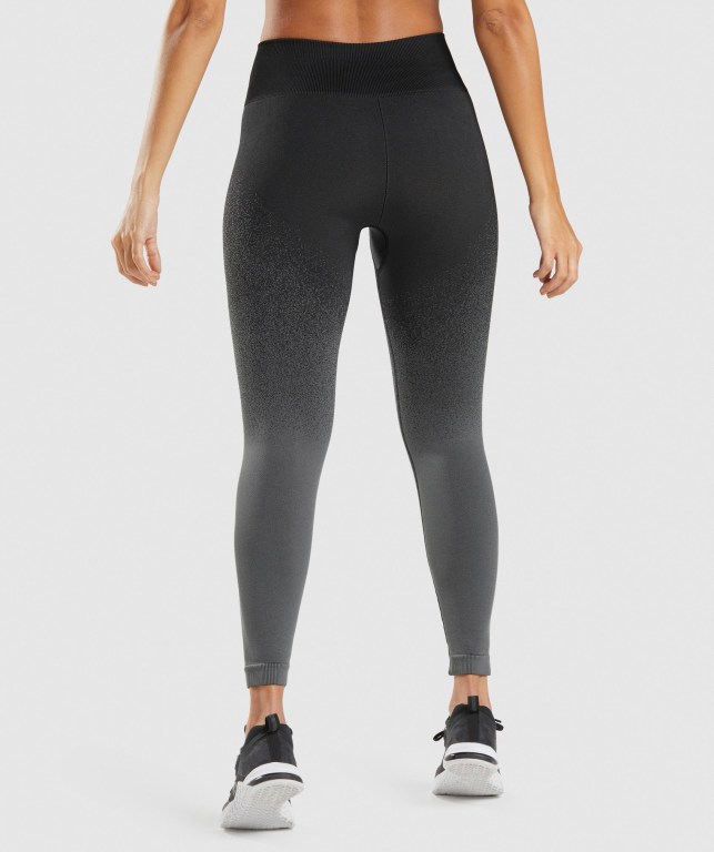 Leggins Gymshark Adapt Ombre Seamless Mujer Negros Grises | avPdaYVTDHQ