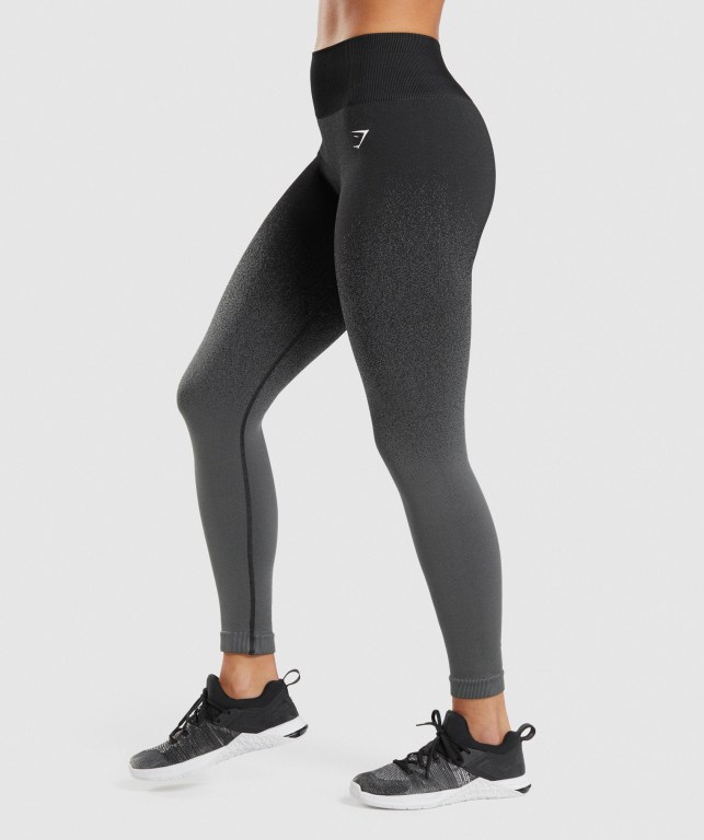 Leggins Gymshark Adapt Ombre Seamless Mujer Negros Grises | avPdaYVTDHQ