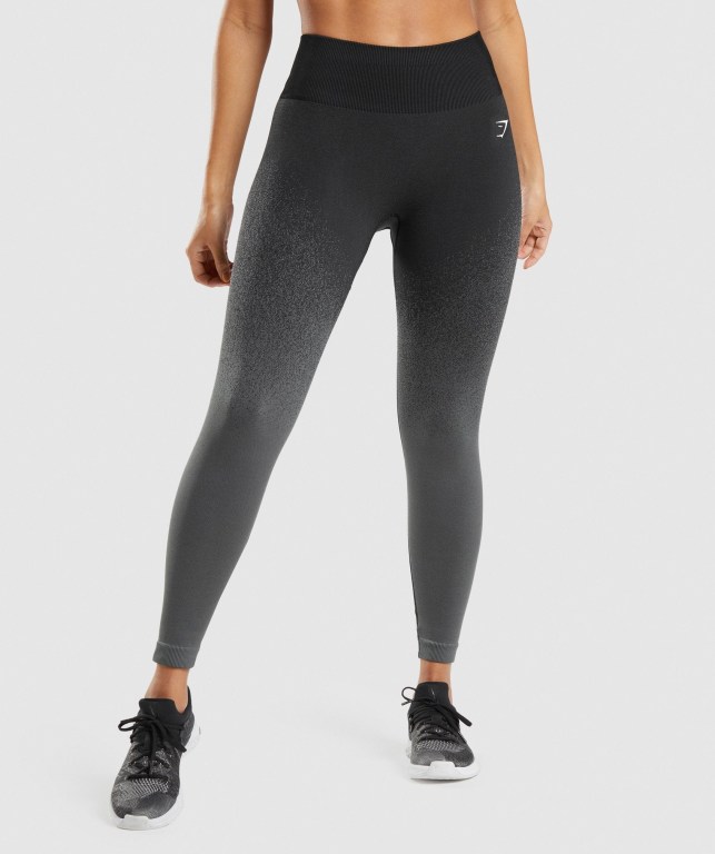 Leggins Gymshark Adapt Ombre Seamless Mujer Negros Grises | avPdaYVTDHQ