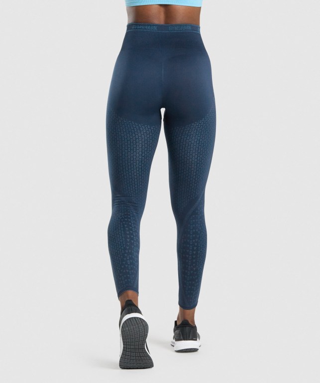 Leggins Gymshark Apex Seamless Mujer Azul Marino Azules Claro | Pp8q4STGD8J