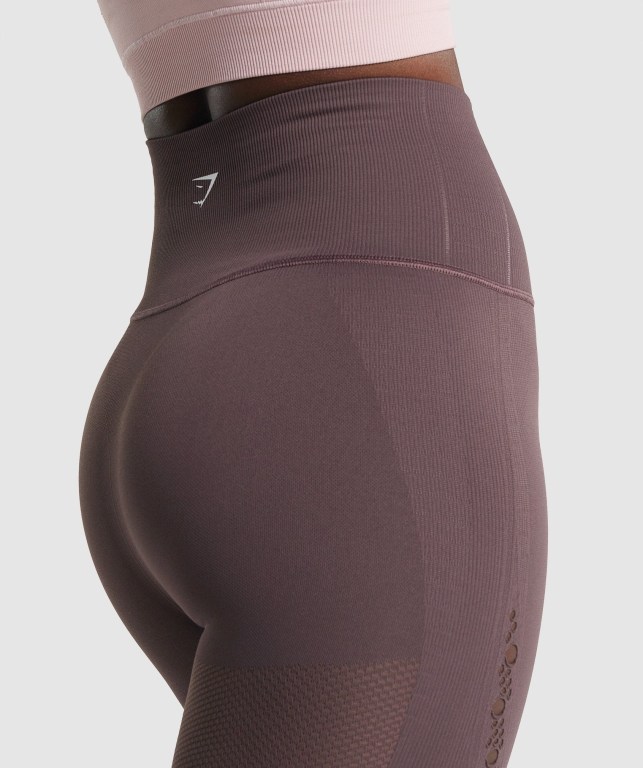 Leggins Gymshark Energy Seamless Cropped Mujer Marrom | flgX9RywRWm