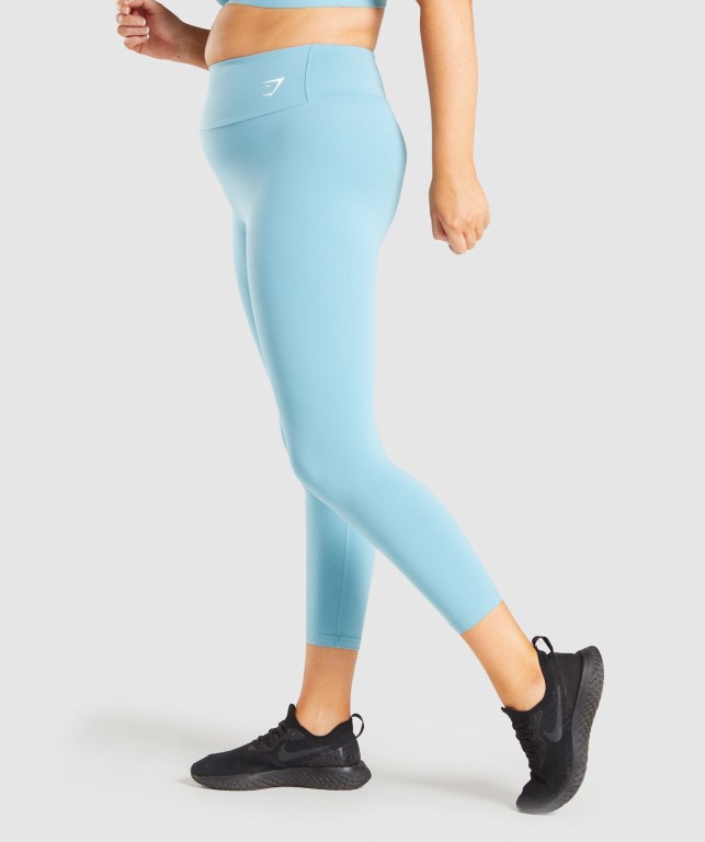 Leggins Gymshark Entrenamiento 7/8 Mujer Azules Claro | YufRoyD7ESE