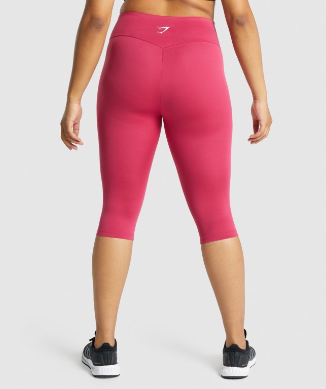 Leggins Gymshark Entrenamiento Cropped Mujer Rosas | se6ttIVop8n