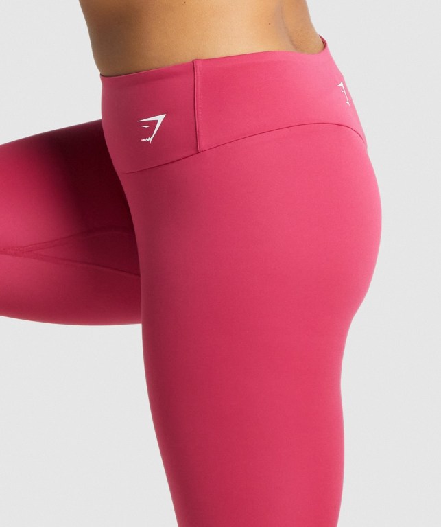 Leggins Gymshark Entrenamiento Cropped Mujer Rosas | se6ttIVop8n