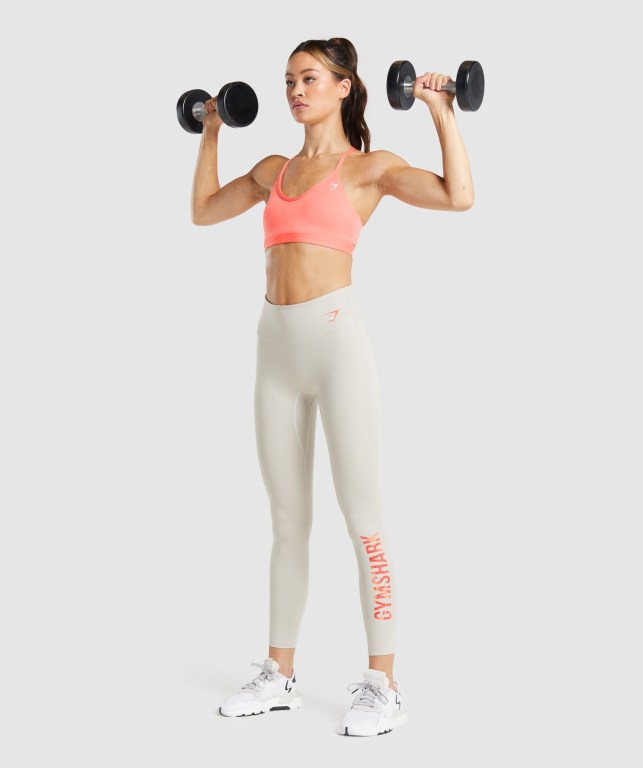 Leggins Gymshark Entrenamiento Graphic Mujer Grises | TBXR3FAp5AA