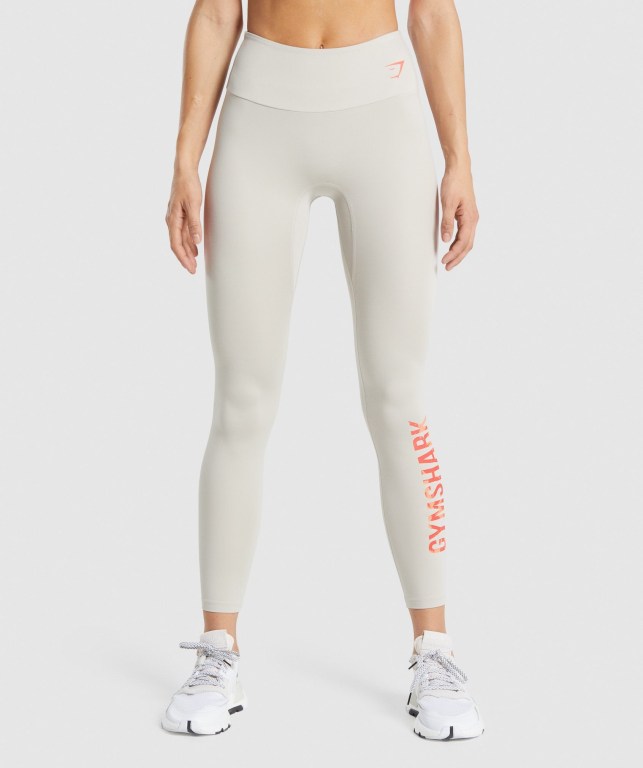 Leggins Gymshark Entrenamiento Graphic Mujer Grises | TBXR3FAp5AA