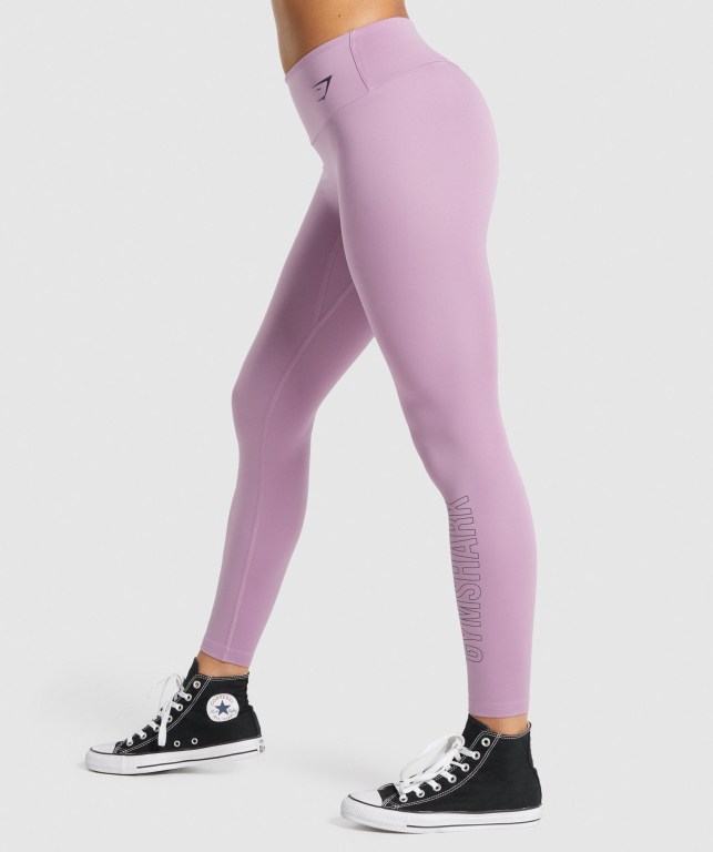 Leggins Gymshark Entrenamiento Graphic Mujer Morados | le6CGFs7rz4