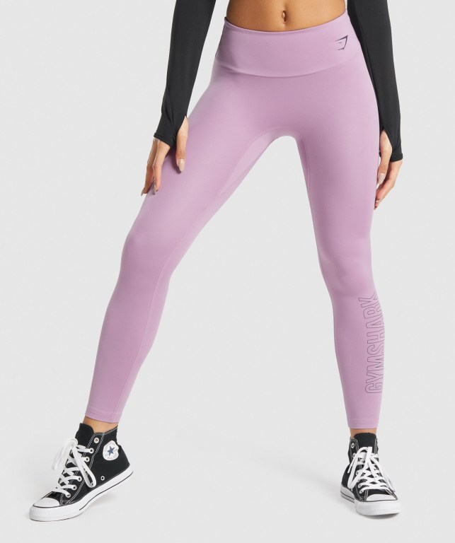 Leggins Gymshark Entrenamiento Graphic Mujer Morados | le6CGFs7rz4