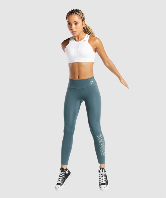 Leggins Gymshark Entrenamiento Graphic Mujer Turquesa | w5Z7woWlZ6P