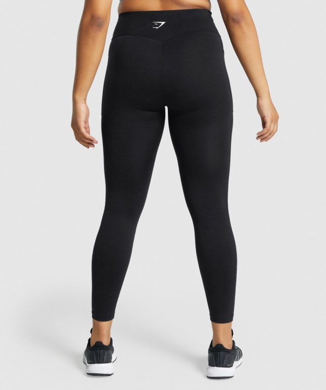 Leggins Gymshark Entrenamiento Mesh Pocket Mujer Negros | BOx5sZ7rAJv