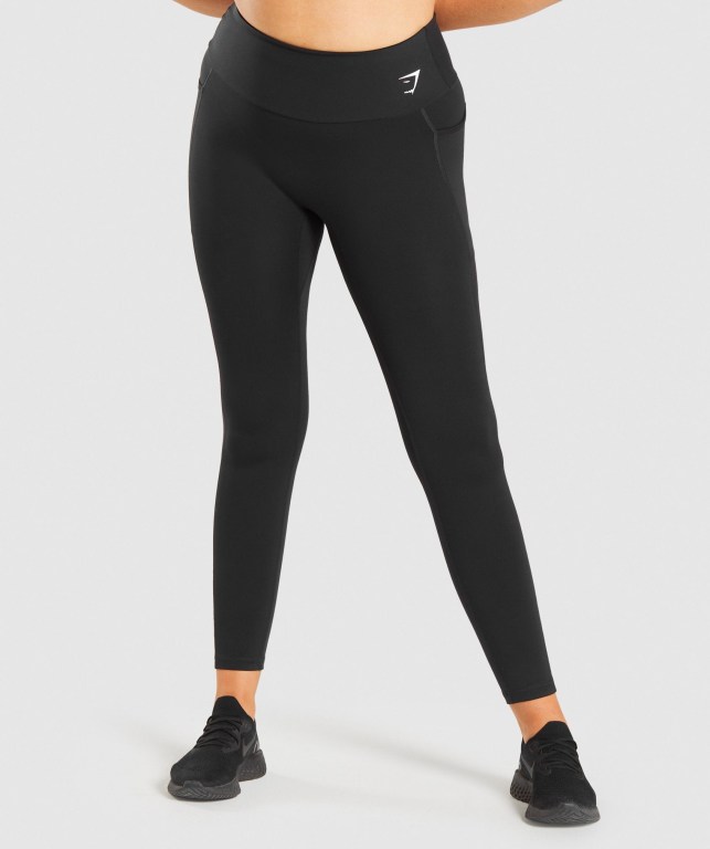 Leggins Gymshark Entrenamiento Mesh Pocket Mujer Negros | ZTr79L9dP6c