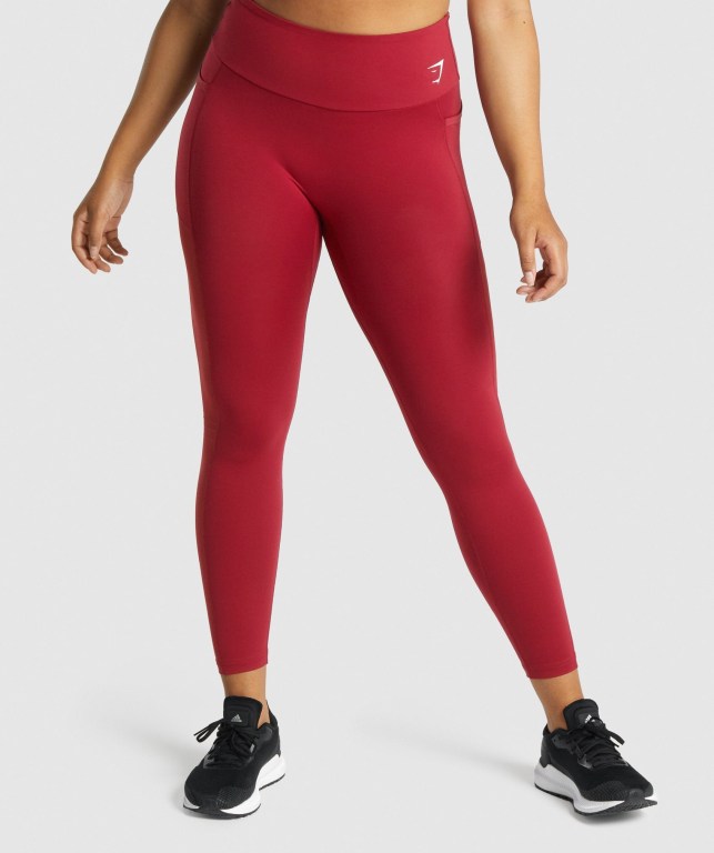 Leggins Gymshark Entrenamiento Mesh Pocket Mujer Vino | a1VyHLzUque