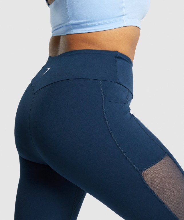 Leggins Gymshark Entrenamiento Mesh Pocket Mujer Azul Marino | gr4Y5QDdRBk