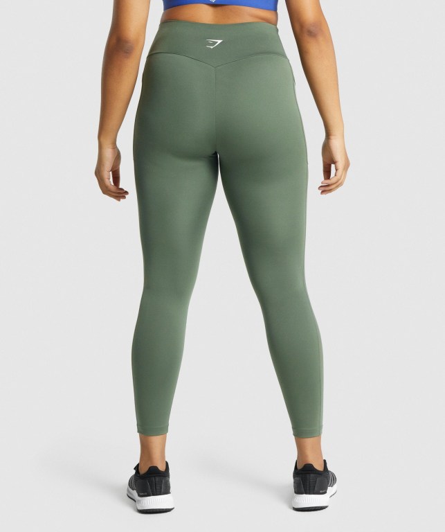 Leggins Gymshark Entrenamiento Mesh Pocket Mujer Verdes | sIxowEVCEPD