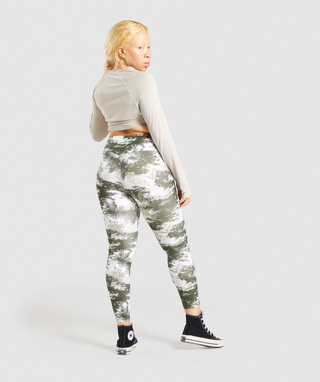 Leggins Gymshark Entrenamiento Mujer Verdes Camuflados | 1ygq6GqabMS