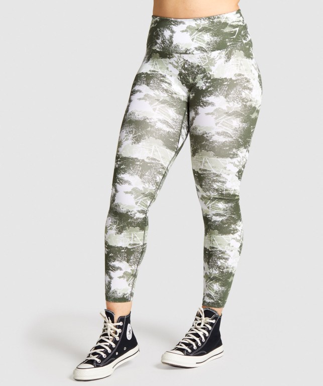 Leggins Gymshark Entrenamiento Mujer Verdes Camuflados | 1ygq6GqabMS