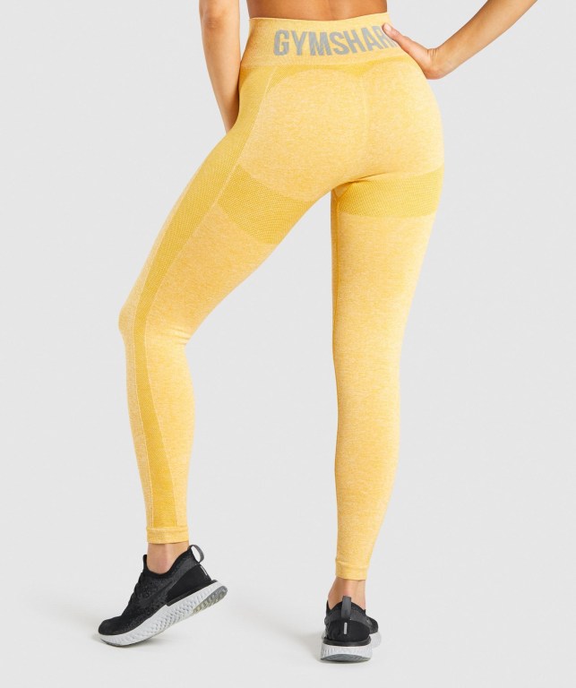 Leggins Gymshark Flex Mujer Amarillos | ZUHH81q8e6g