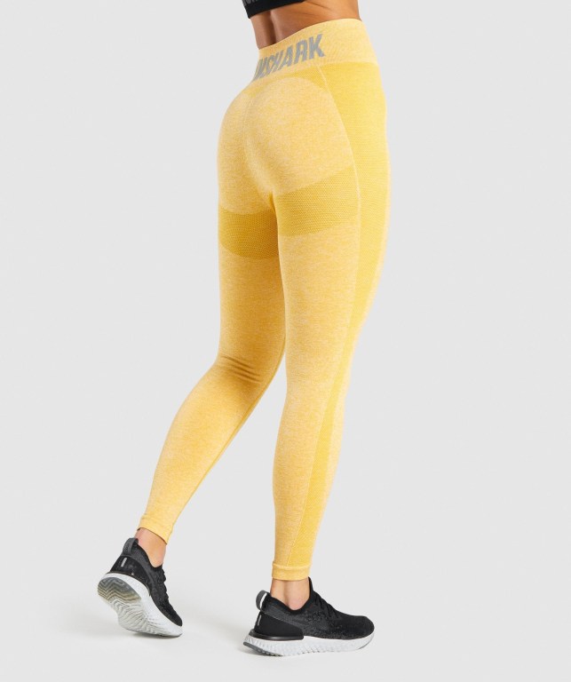 Leggins Gymshark Flex Mujer Amarillos | ZUHH81q8e6g