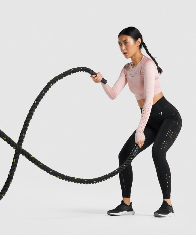 Leggins Gymshark Glow Seamless Tights Mujer Negros | NAy1sXABwhy