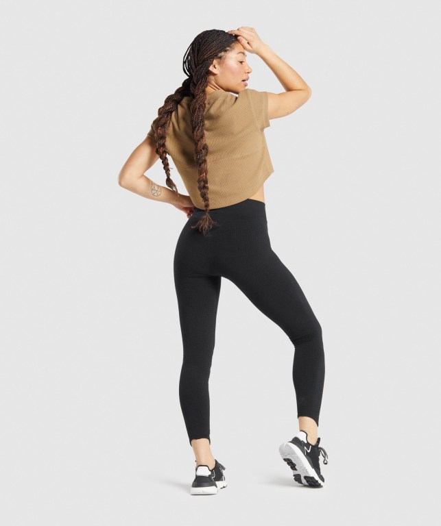 Leggins Gymshark Pause Seamless Mujer Negros | JFr74XrZurv