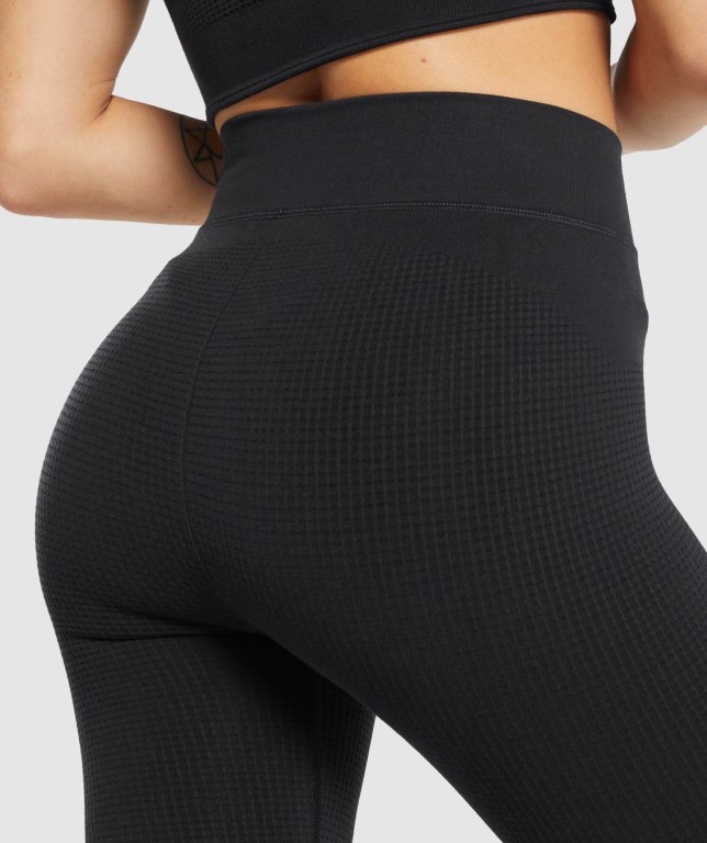 Leggins Gymshark Pause Seamless Mujer Negros | JFr74XrZurv